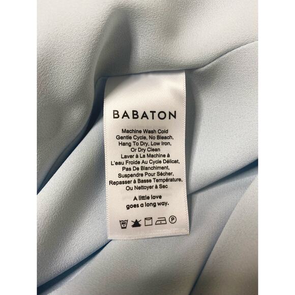 BABATON ARITZIA Chiffon Baby Blue Kimono Wrap Knee Length Dress US MEDIUM - Picture 13 of 14
